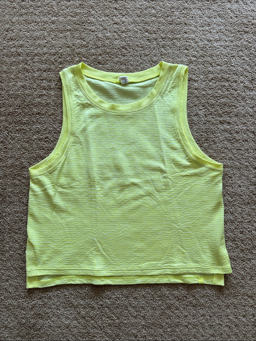 Lululemon Yellow Cropped Tank Top (4)